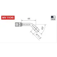 TRW varioflex ii banjoliitin ø11 mm, 45°, musta (mv11c45s)
