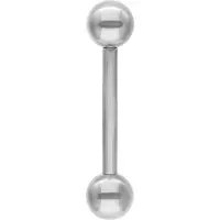 Wildcat Barbell - lävistyskoru - 2,4 mm, 25,0 mm, 6,0 mm, Hopeinen metalli