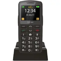 Beafon SL260 LTE - 4G, Silver Line, suurinäppäiminen matkapuhelin, hopeanmusta