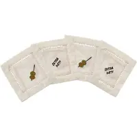Pick a Poppy Martini Servetti 4 Kpl:n Pakkaus - Tabletit & Lasinaluset Puuvilla Valkoinen - T09131328SS26-461