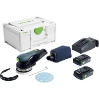 Festool Epäkeskohiomakone ETSC 2 125 4,0 I-Plus; 18 V; 2x4,0 Ah akku