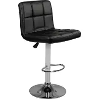 Activeshop M06 Säädettävä Tikattu Baarituoli, Musta
