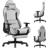 Huzaro Force 5.7 grey pelituoli jalkatuella – harmaa, ergonominen muotoilu