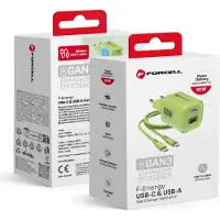 Forcell GaN3 1xUSB-C / 1xUSB-A 33W pikalaturi