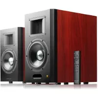 Edifier Airpulse A300 Pro -aktiivikaiuttimet, Bluetooth 5.0, kirsikkapuu/musta