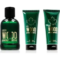 Dsquared2 Green Wood lahjasetti EDT 100ml, suihkugeeli 100ml ja partavesibalsami 100ml