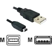 DeLOCK – Kaapeli USB-B mini 4-nastainen Hirose uros - USB-A uros 1,5 m (82208)