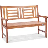 Vevor Outdoor Bench 48 in Wood Garden Bench 700 lbs Park Patio Yard Porch Bench