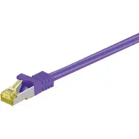 Goobay RJ45 välijohto CAT 6A S/FTP (PiMF), 500 MHz, CAT 7 raakakaapelilla, violetti