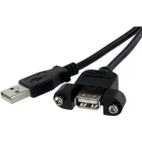 StarTech.com 1 ft Panel Mount USB Cable A to A 4 nastan USB Type A Uros 4 nastan USB Type A Naaras 0.3m