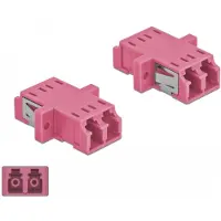 DeLOCK – Optical Fiber Coupler LC Duplex female to LC Duplex female Multi-mode 2 pieces violet (86537)