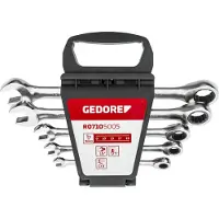 Gedore ring ratchet wrench set, 5 pieces, wrenches