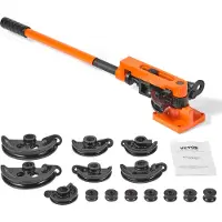 Vevor -putkien taivutuskone, 3/8" - 1" OD Manuaalinen putkien taivutuskone, 7 taivutusmuottia, 180° kupari-alumiiniputkien taivutustyökalut LVI-ilmastointiin Jääkaapin automaattikorjaus