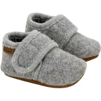 En fant Baby Wool Slippers - Grey - 17-18