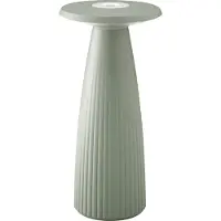 Sigor Nuflair LED-ladattava pöytävalaisin, vihreä, IP54, himmennettävä, 24 cm Nuflair, himmennettävä, Vihreä, Olohuone/ruokailutila, Alumiini, Skandinaavinen