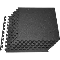 Vevor -palapeliharjoitusmatto, 6 kpl kuntoiluvälinemattoja, 610 x 610 x 14 mm, tiheä EVA-vaahtomattosetti, lukittuvat pehmeät kumilaatat, suojaava lattiapehmuste harmailla pisteillä kotikuntosalin toim