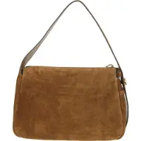 Tory Burch Romy Suede Shoulder Bag - Brown - ONE SIZE