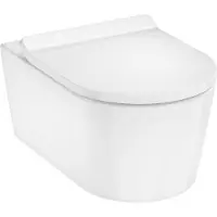Hansgrohe EluPura S seinään kiinnitettävä wc 540 w/flush rim, jossa SC/QR-istuin kannella, valkoinen