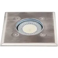 LINDBY lattiauppovalaisin Insa, 11 x cm, GU10, IP67 Insa , himmennettävä, Alumiini/harmaa/sinkki, Ruostumaton teräs, Moderni,