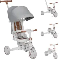 Huzaro Monitoiminen kolmipyörä Noah 35 Beige – 4in1, työntöaisalla