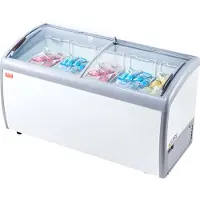 Vevor -jäätelövitriineri kaupalliseen käyttöön, 460 litran arkkupakastin, siirrettävä lasikantinen syväpakastin, ravintolan gelato-dippikaappi 5 lankakorilla, 2 liukulasiovea, lukittavat pyörät, valkoi