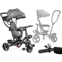 AGA Lite 2in1 Stroller Grey (TRIKE-FIX-2in1-GR)