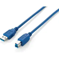 Equip 128292, 1,8 m, USB A, USB B, USB 3.2 Gen 1 (3.1 Gen 1), Uros/uros, Sininen