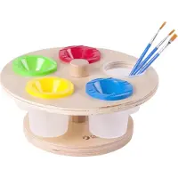 Classic World Wooden Paint Pot Holder