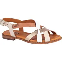 Pikolinos for woman. W0X-0556C3 Algar beige leather sandals (41), 1 to 3 cm, Buckle, Casual