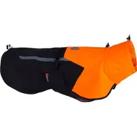Non-Stop Dogwear Fjord Raincoat 2.0 Black/orange Koirien takit 60