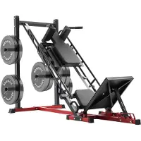 Vevor Leg Press Hack -kyykkylaite, säädettävä jalkaprässiyhdistelmä lineaarilaakerilla ja painon säilytyksellä, alavartalon erikoisväline kotisalille, jalkojen liikuntavälineet nelipäille, takareisill