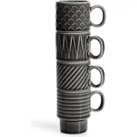 Sagaform Coffee & More, Mulled Wine/Espresso Cup 4-P - Grey - 10 CL
