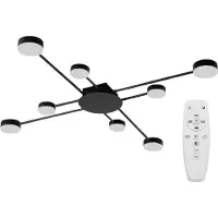 Toolight Moderni 8-varinen Led-katovalaisin APP523-8C Musta