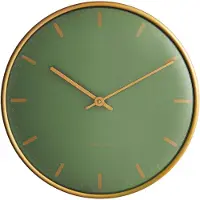 Arne Jacobsen City Hall Vægur Ø29 Cm Grøn - Gold - Ø:29CM