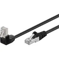 Goobay CAT 5e patchable 1x 90° kulmassa, F/UTP, musta