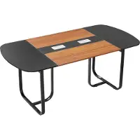 Vevor -neuvottelupöytä, 1800 mm:n soikea toimistokokouspöytä 6-8 hengelle, moderni seminaaripöytä metallijaloilla, suuri kokouspöytä toimistoon, neuvotteluhuoneeseen, kokoushuoneeseen, helppo koota, mu