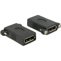 DeLOCK – DisplayPort adapter, fe - fe, DP 1.1, 4-40UNC screws, black (85123)