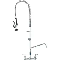 Vevor -keittiöhana esipesuruiskulla, korkeus 111 cm, keskellä 20 cm, kääntyvä juoksuputki, seinään kiinnitettävä keittiön pesuallashana, messinkirakenteinen laite alasvedettävällä suihkulla, 1/2/3-loke