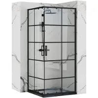 REA Concept Musta suihkukaappi 90x90
