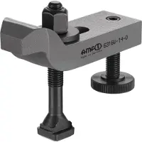 AMF Kiristysrauta DIN 6316V 22/43-92mm kaareva, säädettävällä tukiruuvilla