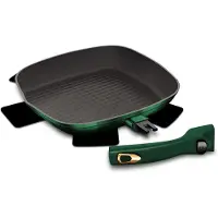 Berlinger Haus GRANIITTIGRILLI, JOSSA ON IRROTETTAVA KÄSIKAHVA 28cm EMERALD BH-6089