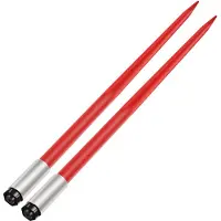 OEM heinäpiikset, pari, 49" paalipiikset, kapasiteetti 3000 lbs, paalipiikki, pikakiinnitys, neliönmuotoiset heinäpaalipiikit, 1 3/4", punaiset paalihaarukat, paalipiikki kuusiomutterilla ja holkill