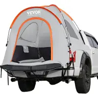 Vevor -kuorma-auton lavateltta, 5,5'-6' lava-auton teltta sadekerroksella ja kantolaukulla, vedenpitävä PU2000mm kaksikerroksinen kuorma-auton teltta retkeilyyn, mahtuu 2-3 henkilöä, retkeilyyn, matkus