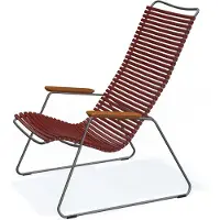 Houe Click lounge-nojatuoli paprika/grey bambu