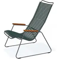 Houe Click lounge-nojatuoli pine green/grey bambu