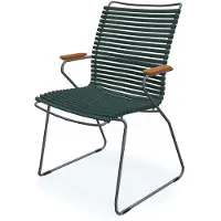 Houe Click käsinojallinen tuoli korkea pine green/grey bambu