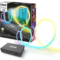 Calex Smart HDMI Sync Box -sarja LED-nauhoilla, 250 cm, RGBW Set, himmennettävä, Valkoinen/opaali, Olohuone/ruokailutila, Synteettinen materiaali, Moderni