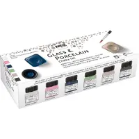 Kreul 6 x 20 ml lasi- ja posliinimaalilajitelma