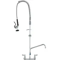 Vevor -keittiöhana esipesuruiskulla, korkeus 119 cm, keskellä 20 cm, kääntyvä juoksuputki, seinään kiinnitettävä keittiön pesuallashana, messinkirakenteinen laite alasvedettävällä suihkulla, 1/2/3-loke