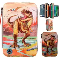 Dino World Kolminkertainen Khaki-ruskea Penaali (412381)